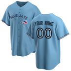 Custom Toronto Blue Jays Alternate 2020 Replica Light Blue BFRAILEY Jersey