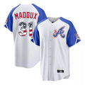 Atlanta Braves #31 Greg Maddux Player White BFRAILEY USA 250 Fourth Of July City Connect Home Game Stitched Jerseys