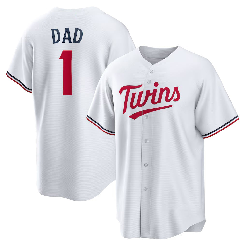 Minnesota Twins #1 Dad White BFRAILEY Home Replica Jersey