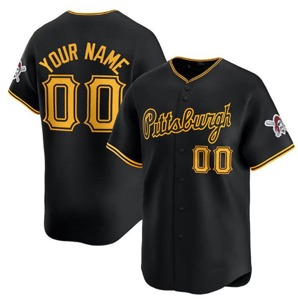 Custom Pittsburgh Pirates Active Player Black BFRAILEY Alternate Limited Stitched Jersey