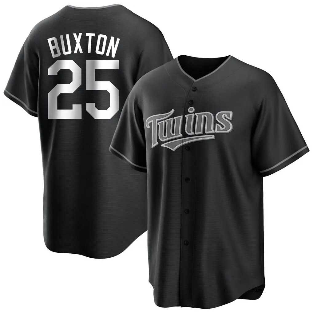 Minnesota Twins #25 Byron Buxton Player Black BFRAILEYHome Game Stitched Jerseys