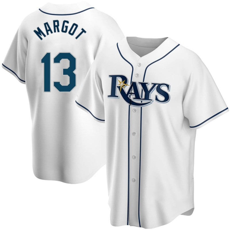 Tampa Bay Rays Replica #13 Manuel Margot White BFRAILEY Home Jersey