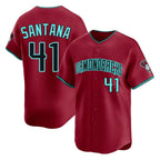 Arizona Diamondbacks #41 Carlos Santana Player Red BFRAILEY Limited Home Game Stitched Jerseys