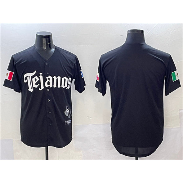 Texas Rangers Blank Black BFRAILEY Mexico 2025 Vapor Premier Limited Stitched Jersey