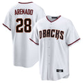 Arizona Diamondbacks #28 Nolan Arenado Player White BFRAILEY Home Game Stitched Jerseys