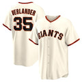 San Francisco Giants #35 Justin Verlander Cream BFRAILEY Home Replica Jersey