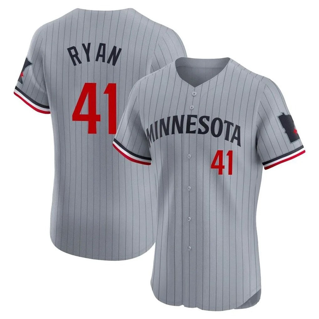 Minnesota Twins #41 Joe Ryan Player Gray BFRAILEYHome Limited Elite Stitched Jerseys