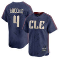 Cleveland Guardians #4 Brayan Rocchio Player Navy BFRAILEY City Connect Limited Home Stitched Jerseys