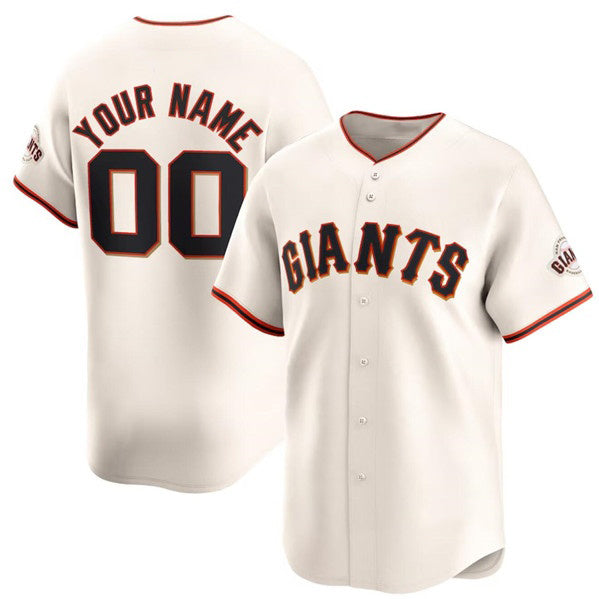 Custom San Francisco Giants Active Player Cream BFRAILEY Home Limited Stitched Jersey