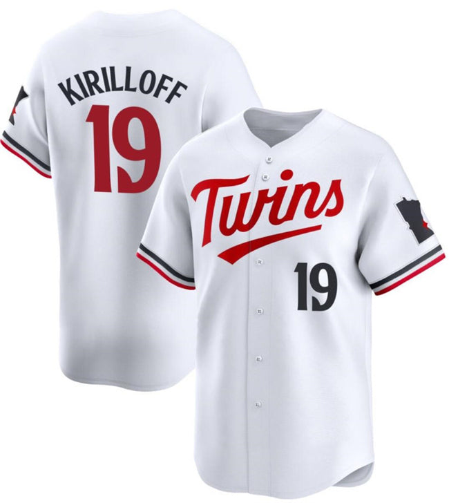 Minnesota Twins #19 Alex Kirilloff White BFRAILEY 2024 Home Limited Stitched Jersey