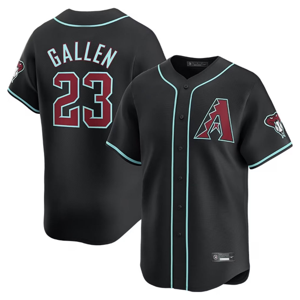 Arizona Diamondbacks #23 Zac Gallen Player Black BFRAILEY Limited Home Game Stitched Jerseys