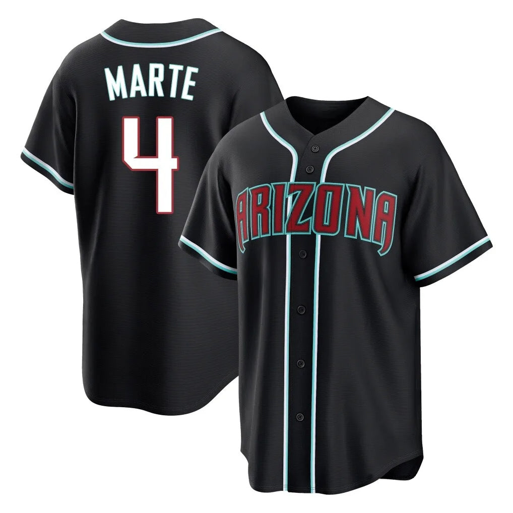 Arizona Diamondbacks #4 Ketel Marte Player Black BFRAILEY Home Game Stitched Jerseys