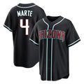 Arizona Diamondbacks #4 Ketel Marte Player Black BFRAILEY Home Game Stitched Jerseys