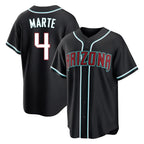 Arizona Diamondbacks #4 Ketel Marte Player Black BFRAILEY Home Game Stitched Jerseys