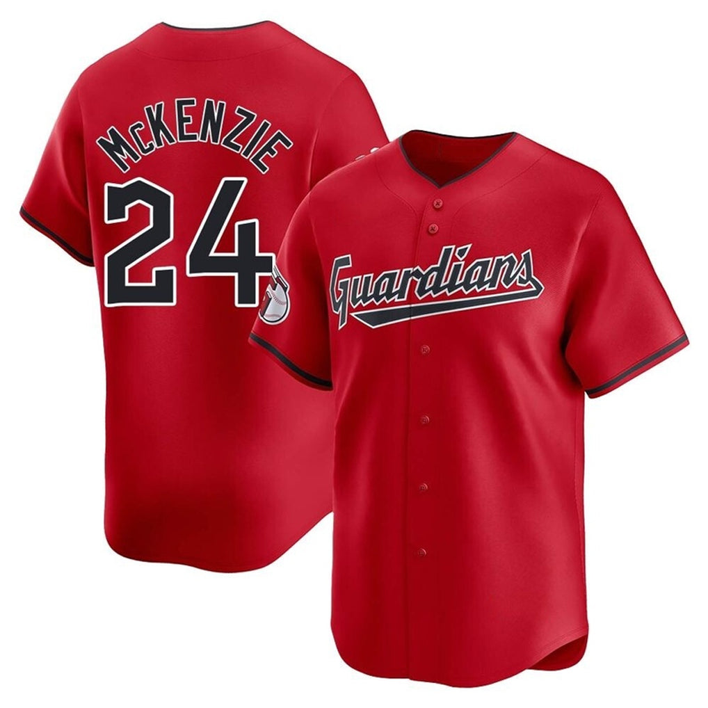 Cleveland Guardians #24 Triston McKenzie Player Red BFRAILEY Limited Home Stitched Jerseys