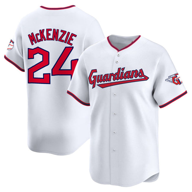 Cleveland Guardians #24 Triston McKenzie White BFRAILEY Home Limited Stitched Jersey
