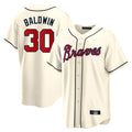 Atlanta Braves #30 Drake Baldwin Player Cream BFRAILEY Home Game Stitched Jerseys