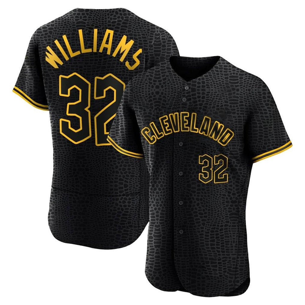 Cleveland Guardians #32 Gavin Williams Player Black BFRAILEY Snake Skin City Limited Elite Home Stitched Jerseys