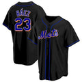 New York Mets #23 Javier Baez Black BFRAILEY Replica Jersey