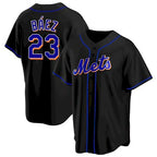 New York Mets #23 Javier Baez Black BFRAILEY Replica Jersey