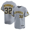 Milwaukee Brewers #32 Jacob Misiorowski Player Gray BFRAILEY Home Limited Stitched Jerseys