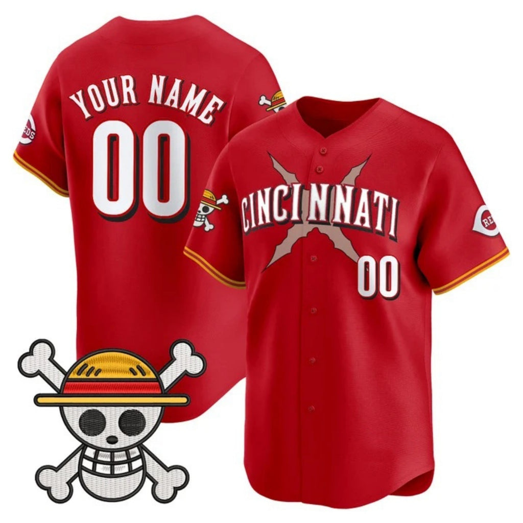 Custom Cincinnati Reds x One Piece Red BFRAILEY Vapor Premier Limited Jersey - Stitched