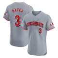 Cincinnati Reds #3 Ke'Bryan Hayes Player Gray BFRAILEY Limited Elite Home Stitched Jerseys