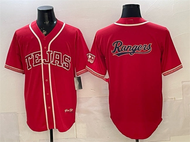 Texas Rangers Team Big Logo Red BFRAILEY 2026 City Connect Stadium Stitched Jersey