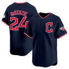 Cleveland Guardians #24 Triston McKenzie Navy BFRAILEY 2025 Alternate Limited Stitched Jersey
