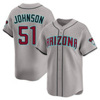 Arizona Diamondbacks #51 Randy Johnson Player Gray BFRAILEY Road Limited Home Game Stitched Jerseys