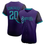 Arizona Diamondbacks #20 Luis Gonzalez Player Purple BFRAILEY City Connect Limited Elite Home Game Stitched Jerseys