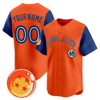 Custom Toronto Blue Jays x Dragon Ball Royal Orange BFRAILEY Vapor Premier Limited Jersey - All Stitched