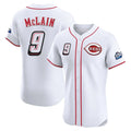 Cincinnati Reds #9 Matt McLain Player White BFRAILEY Speedway Classic Limited Elite Home Stitched Jerseys