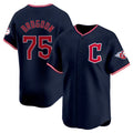 Cleveland Guardians #75 Connor Brogdon Player Navy BFRAILEY Limited Home Stitched Jerseys