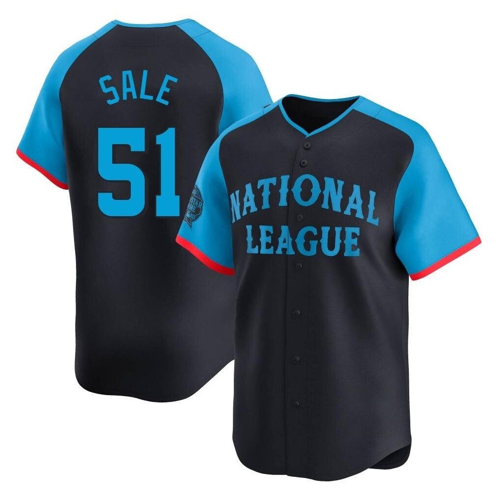 Atlanta Braves #51 Chris Sale Player Navy BFRAILEY National League All-Star Limited Home Game Stitched Jerseys