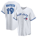 Toronto Blue Jays #19 Jose Bautista White BFRAILEY Home Retired Player Replica Jersey