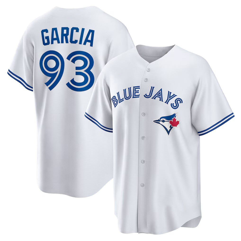 Toronto Blue Jays #93 Yimi Garcia White BFRAILEY Home Replica Player Jersey