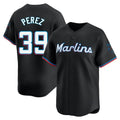 Miami Marlins #39 Eury Perez Player Black BFRAILEY Home Limited Stitched Jerseys