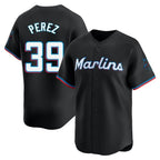 Miami Marlins #39 Eury Perez Player Black BFRAILEY Home Limited Stitched Jerseys