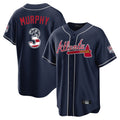 Atlanta Braves #3 Dale Murphy Player Navy BFRAILEY USA 250 Fourth Of July Limited Home Game Stitched Jerseys