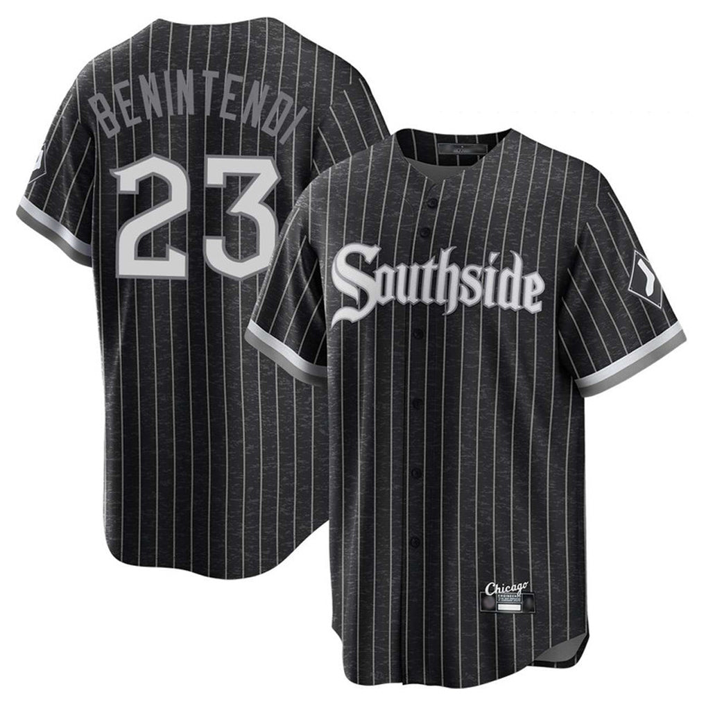 Chicago White Sox #23 Andrew Benintendi Player Black BFRAILEY City Connect Home Game Stitched Jerseys