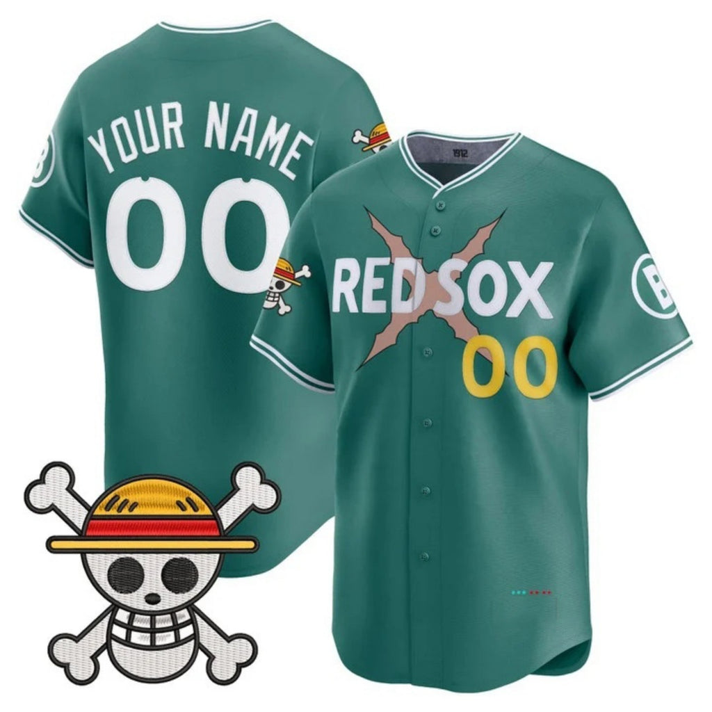 Custom Boston Red Sox x One Piece Green BFRAILEY Vapor Premier Limited Jersey - Stitched