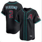 Arizona Diamondbacks #2 Geraldo Perdomo Player Black BFRAILEY Limited Home Game Stitched Jerseys