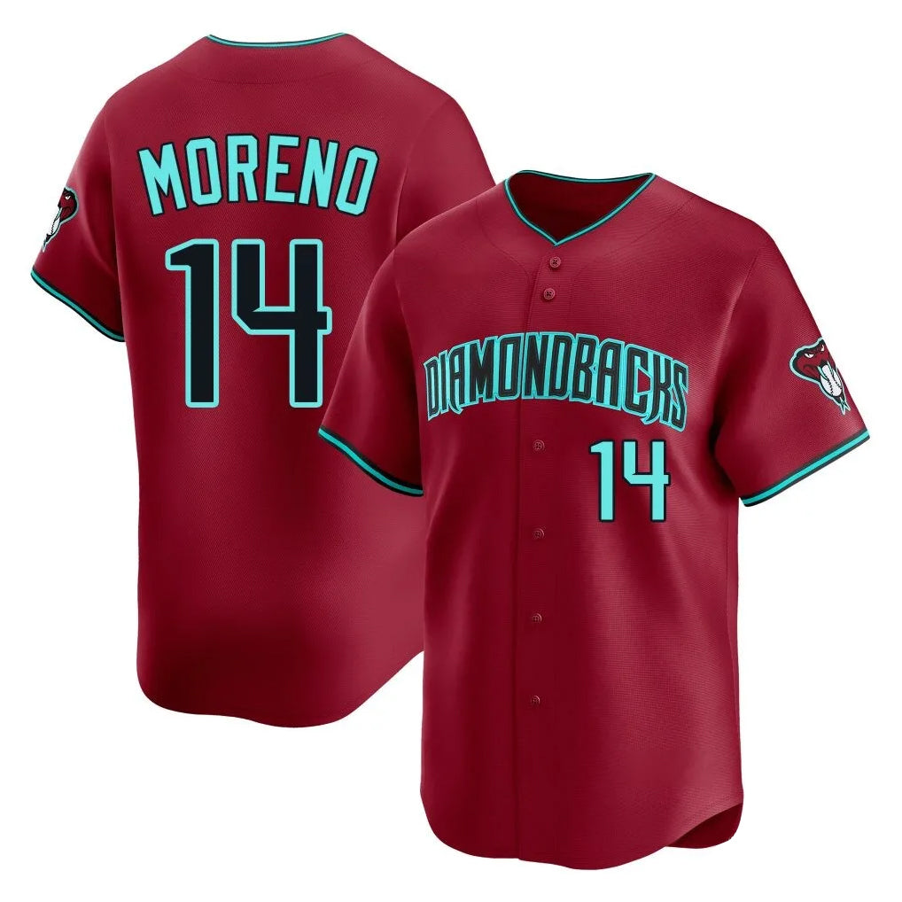 Arizona Diamondbacks #14 Gabriel Moreno Player Red BFRAILEY Limited Home Game Stitched Jerseys