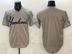 New York Yankees Blank Grey BFRAILEY With Patch Limited Stitched Jersey