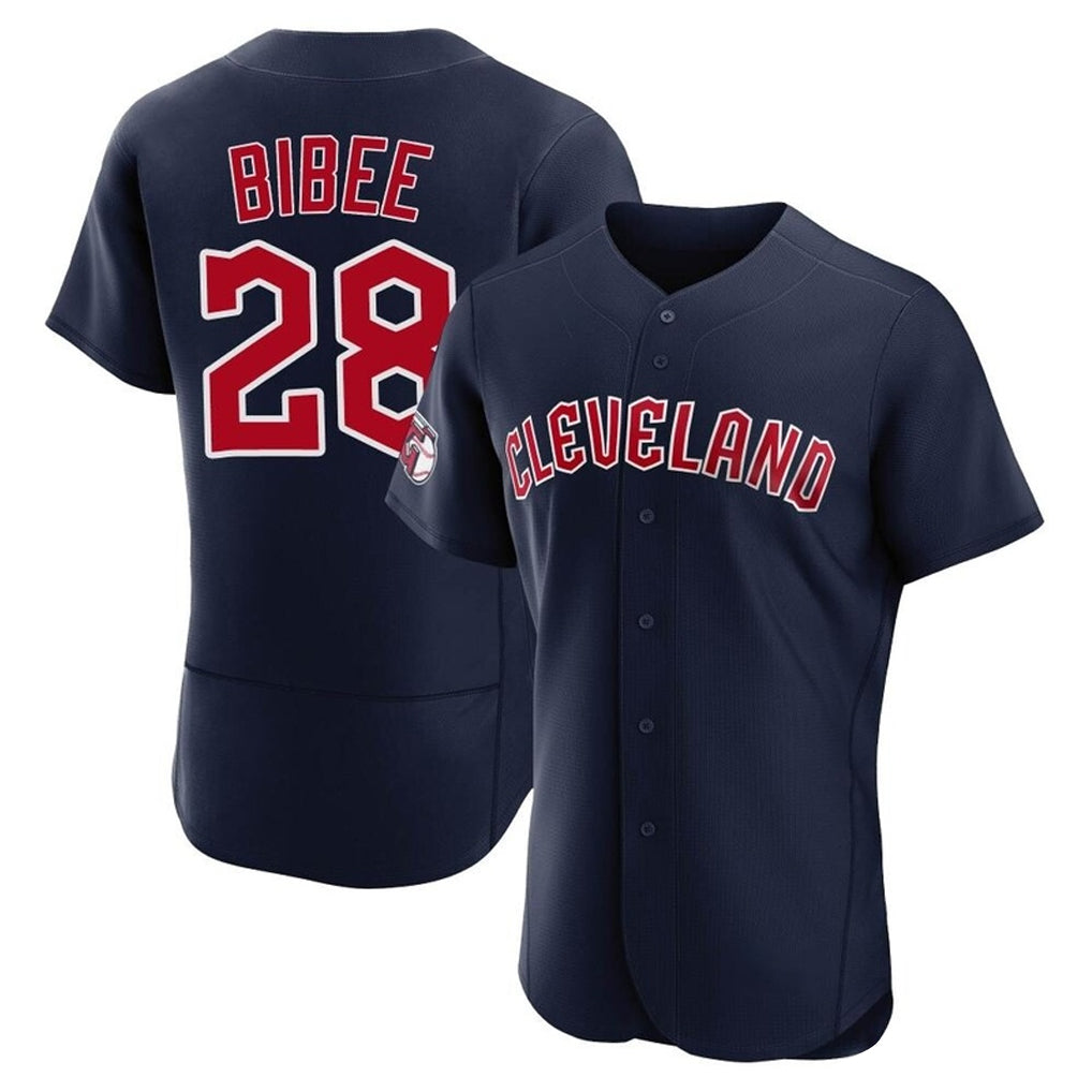 Cleveland Guardians #28 Tanner Bibee Player Navy BFRAILEY Limited Elite Home Stitched Jerseys