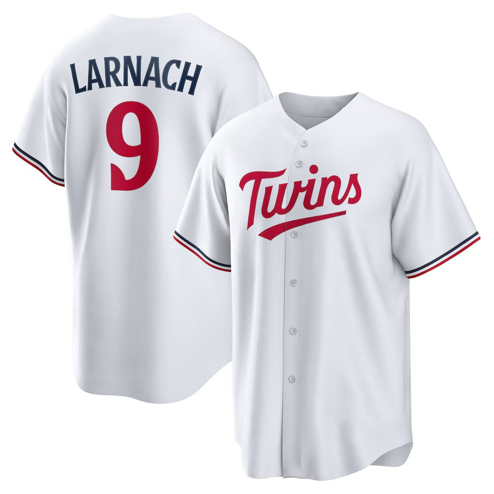 Minnesota Twins #9 Trevor Larnach White BFRAILEY Home Replica Jersey