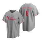 Philadelphia Phillies #8 Nick Castellanos Gray BFRAILEY Cool Base Stitched Jersey