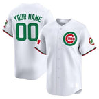 Custom Chicago Cubs Mexico Vapor Premier Limited Jersey V3 ¨C All Stitched-White BFRAILEY