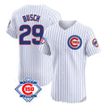 Chicago Cubs #29 Michael Busch Player White BFRAILEY 150th Anniversary Limited Elite Home Game Stitched Jerseys